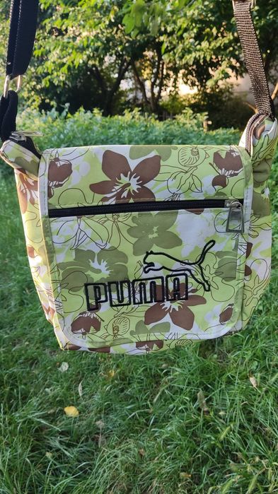 Сумка Puma гарна через плече салатова,цікавий дизайн