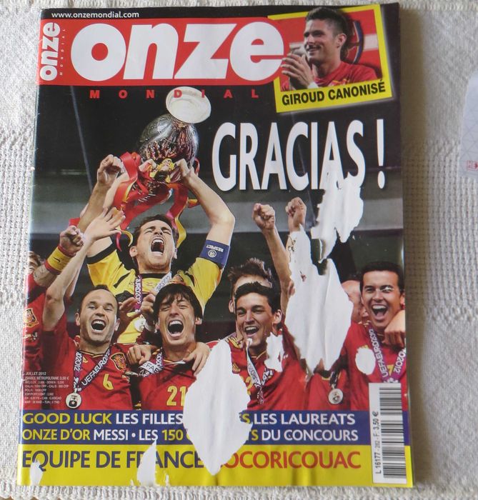 Revista Onze Mundial Especial Euro 2012  Poster Gigante equipa Espanha
