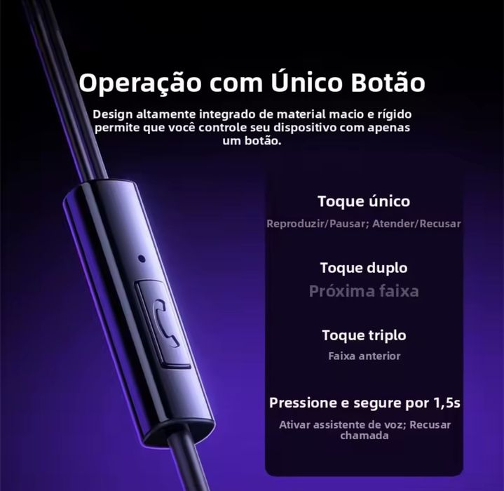 Auriculares com fio Baseus HZ11
