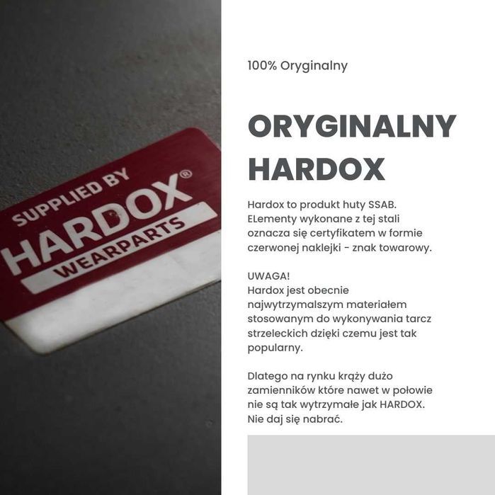 Stojak hak na tarcze strzeleckie 150cm składany HARDOX 550