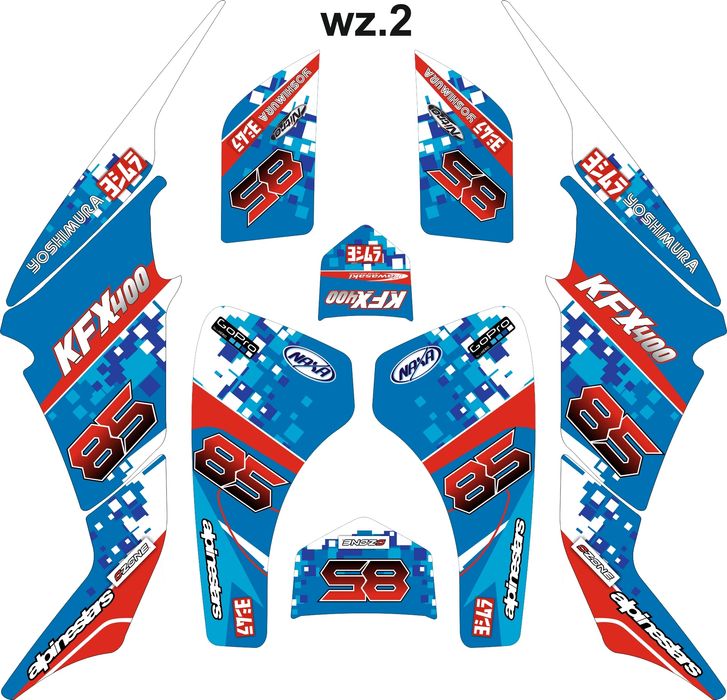 Naklejki kawasaki KFX400