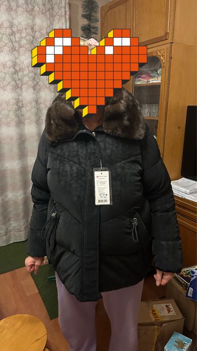 Куртка зимова , матова з хутром