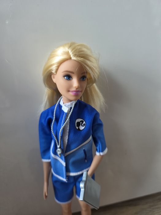 Lalka Barbie bramkarka piłkarka