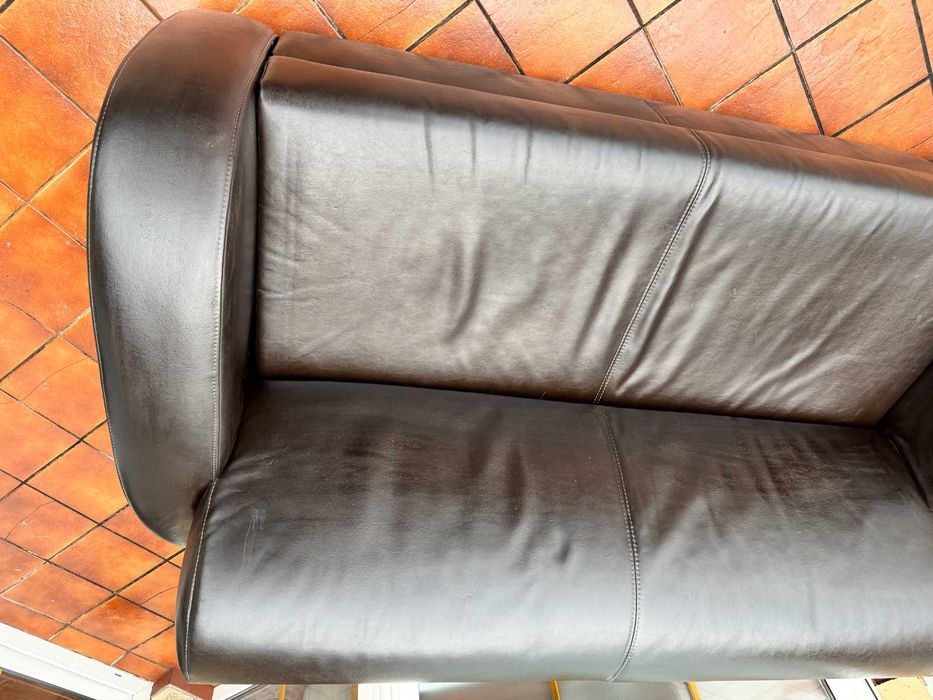 Kanapa skórzana rozkładana sofa wypoczynek fotel wersalka skóra