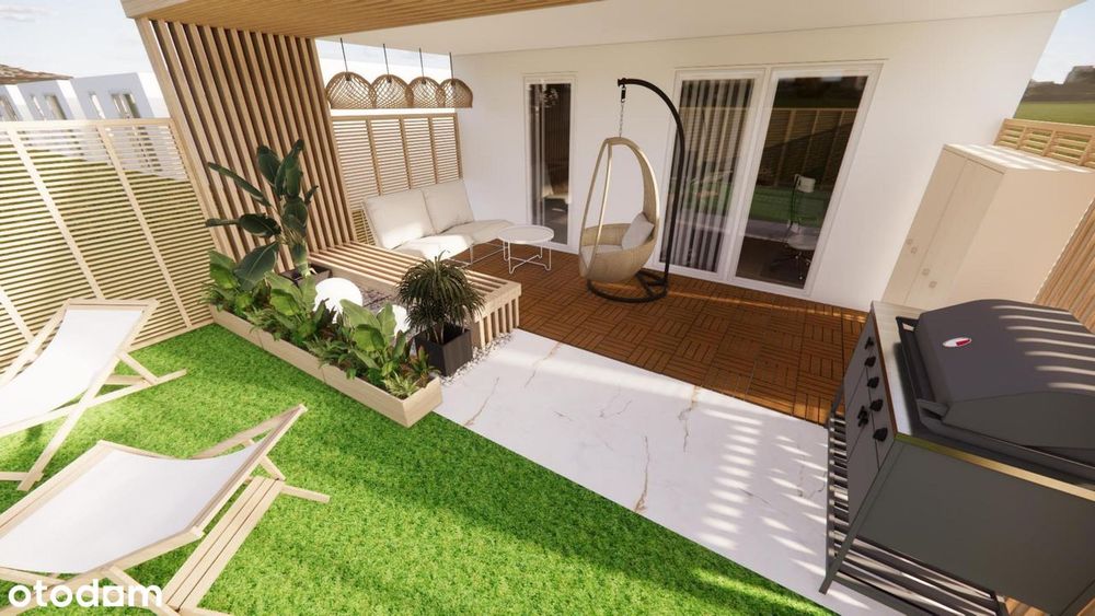 3 pokoje z ogródkiem 50 m² | 54 m² | miejsce postojowe