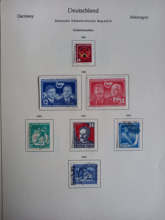 Znaczki rocznik 1951 r DDR