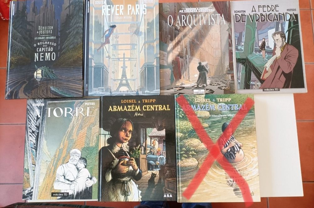 36 Albúns de Comès, Loisel, M. Prado, Bilal, e Cabanes