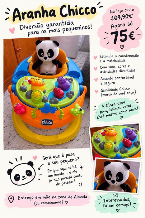 Aranha Chicco – praticamente nova