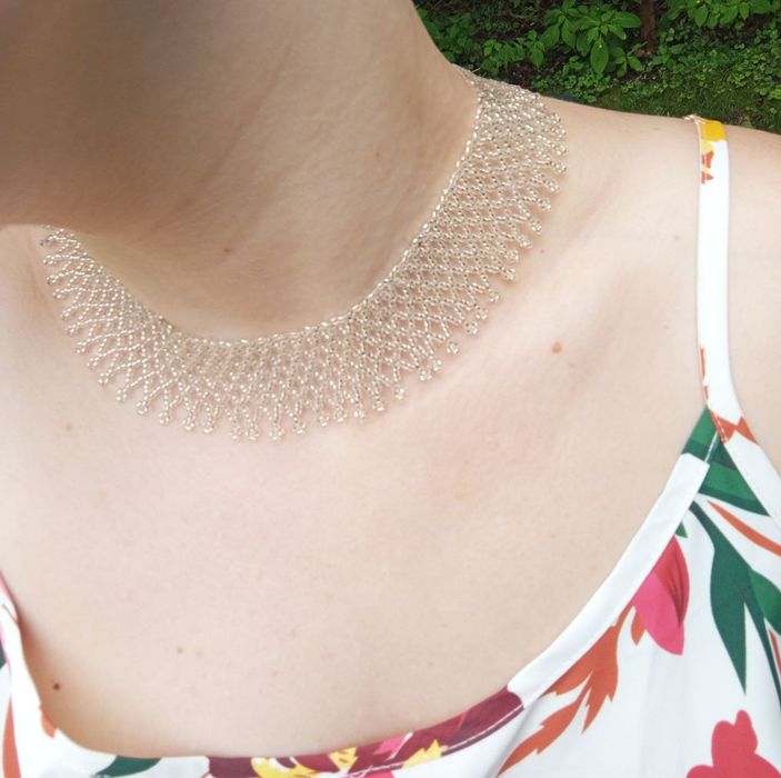 Силянки прикраси на шию з бісеру ручної робити