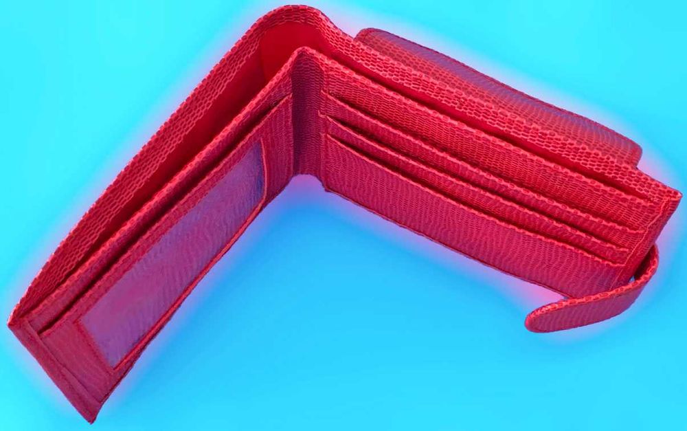 Carteira em Pele Magenta, Nova