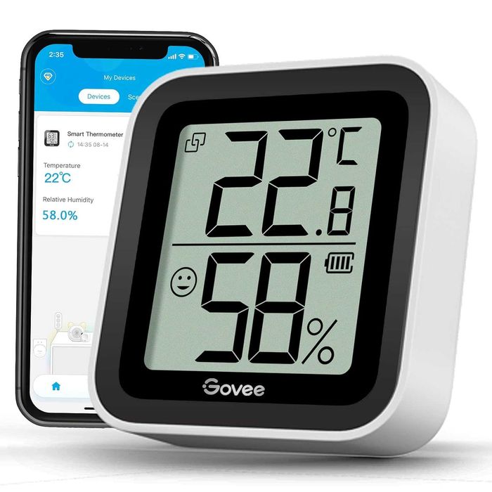 Govee Termometr z higrometrem Bluetooth do wnętrz z mini ekranem LCD