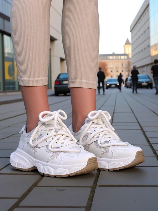 5 KOLORÓW 36 37 38 sneakersy 39 40 41 na platformie sznurowane adidasy