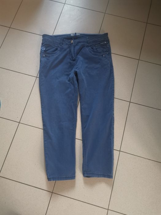 Spodnie 3/4 rybaczki granatowe Cecil plus size duży rozmiar