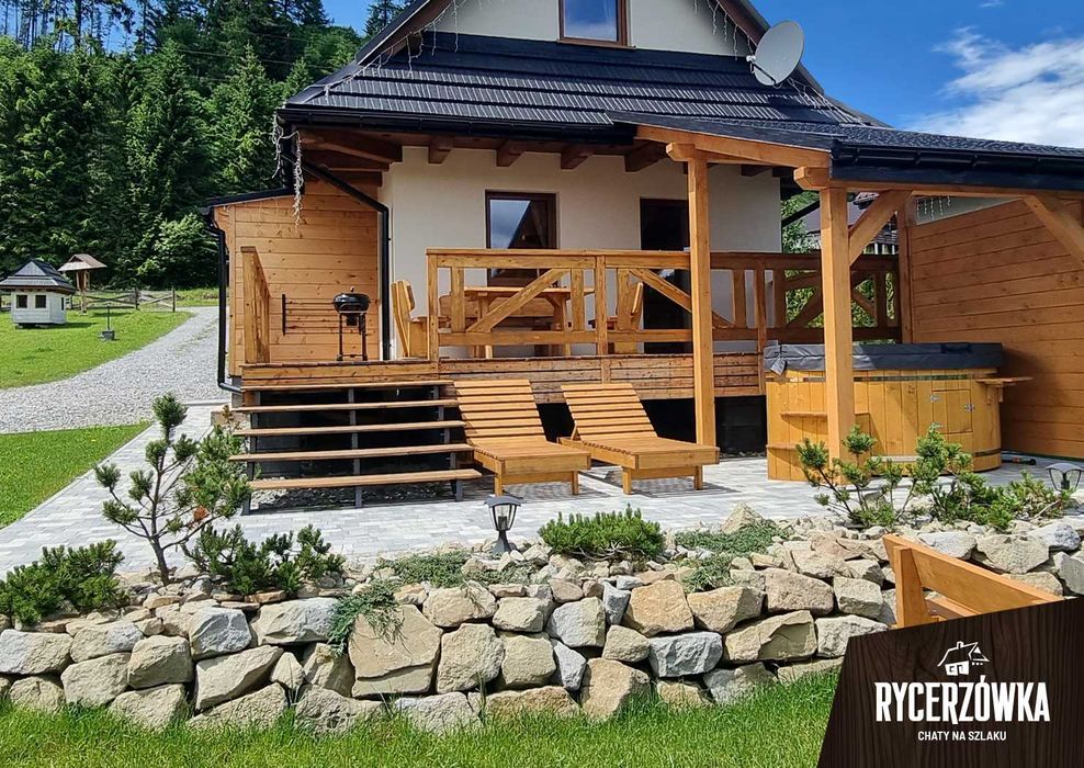 Chaty Rycerzówka - domki w górach. Soblówka. Beskid Żywiecki