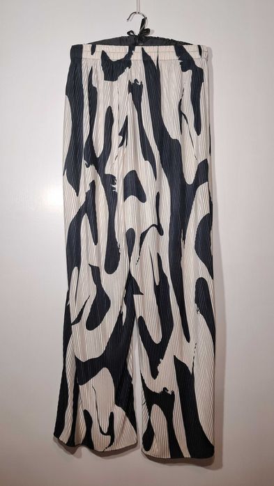 Spodnie z gumką w pasie wysoki stan animal print rozmiar L