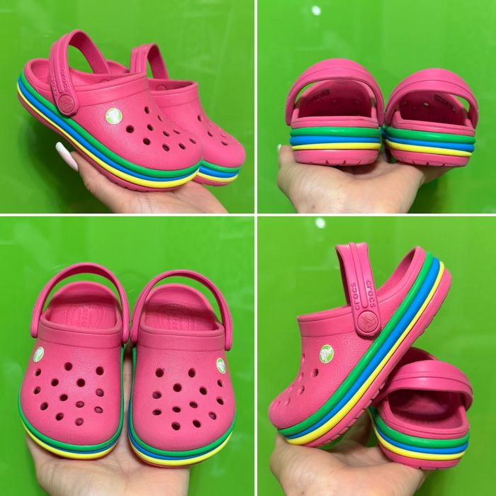 ‼️ крокси Crocs C 7 23 24 р оригінал сандалі босоніжки сандалі шузи аквашузи сланці шльопанці