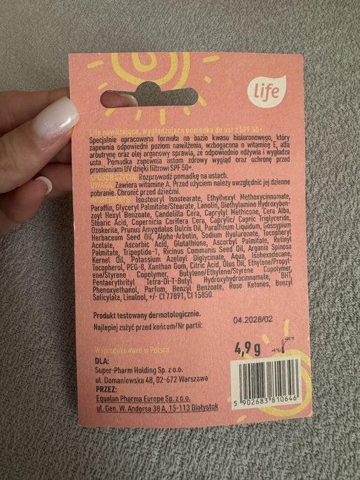 pomadki ochronne z SPF50 2w cenie 1 nowe