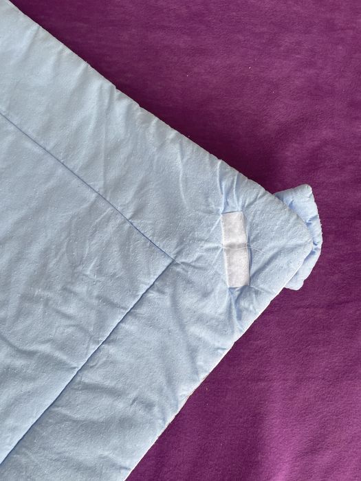 Śpiworek rożek dla niemowląt z uszkami wzór misie It’s a boy