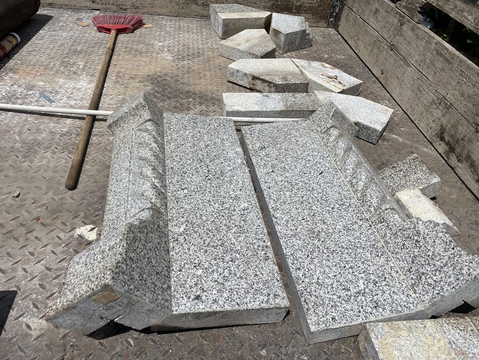 Frente lareira em marmore completa