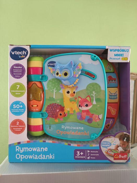 Nowa interaktywna książeczka  v-tech rymowane opowiadanki j. Polski