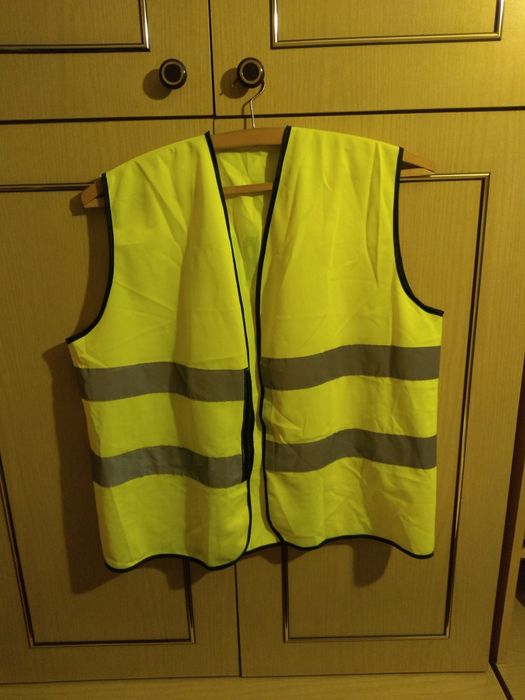 Kamizelka odblaskowa+ opaska odblaskowa na ramię