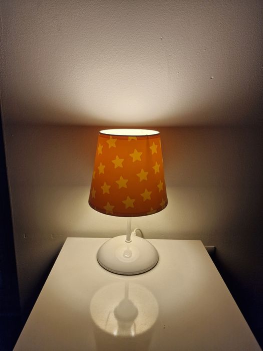Lampka nocna dla dziewczynki STOJĄCA solidna NOWA różowa gwiazdki