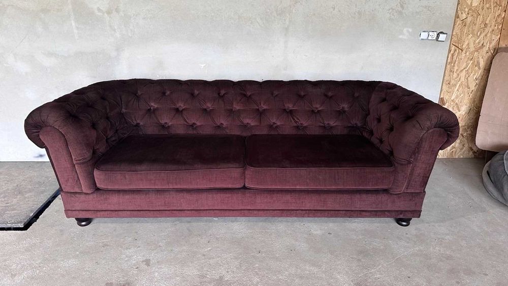 Piękna stylowa kanapa sofa CHESTERFIELD stan bdb, dowóz wysyłkę