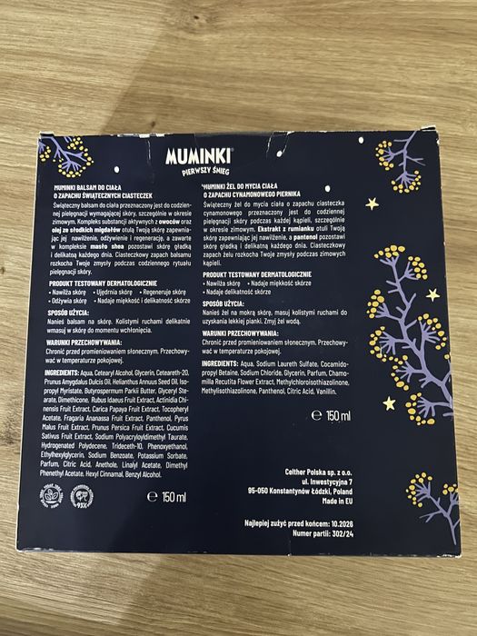 Zestaw kosmetykow muminki nowy