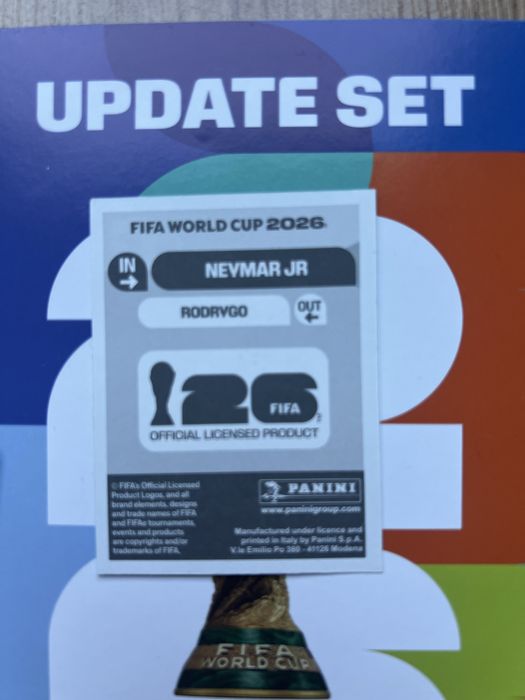 Cromo Neymar Jr. Mundial 2026 Panini
