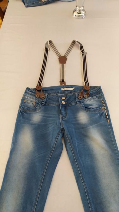 stylowe spodnie r 40 jeans damskie