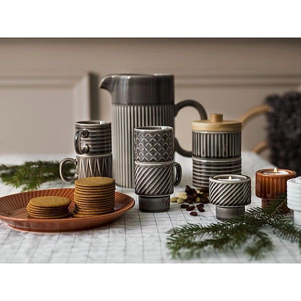 Talerz Sagaform Coffee, czerwony, ceramika, śred. 20 cm