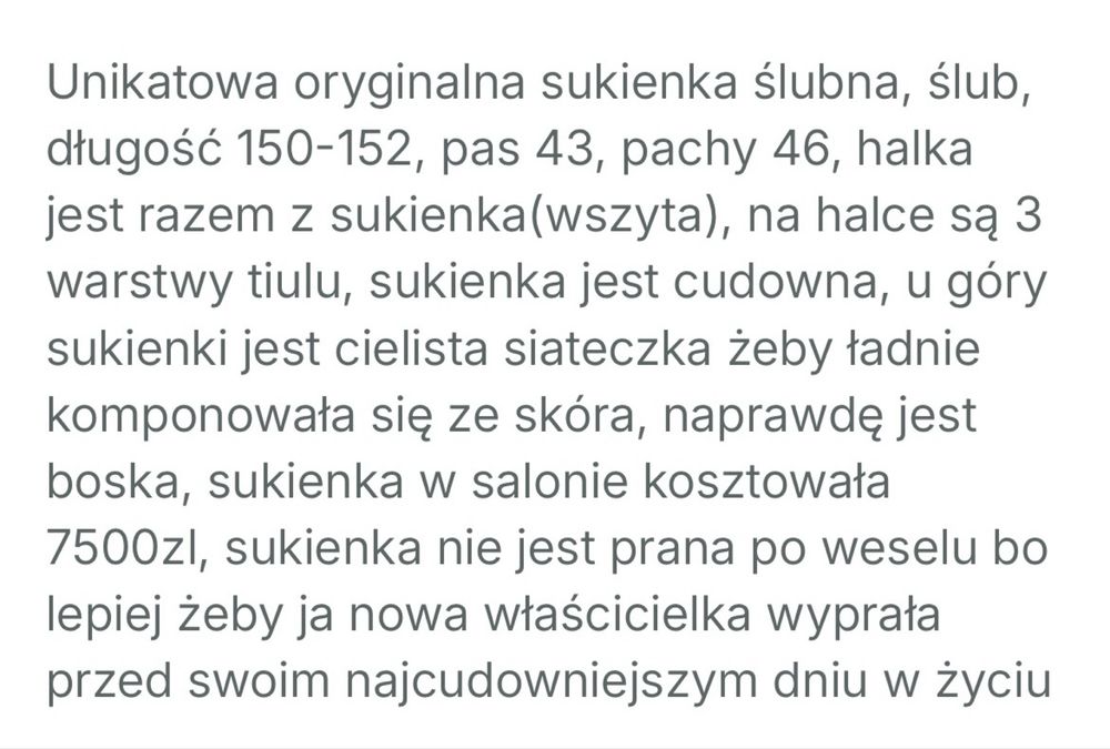 Suknia ślubna zapraszam