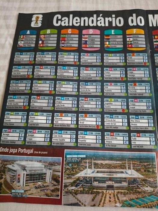 Mundial 2026 - Calendário de todos os jogos, resultados, classificações