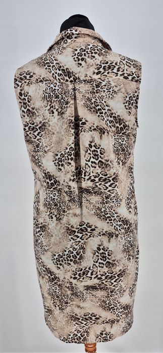 Sukienka prosta George 42 XL 14 zwiewna wzór zwierzęcy