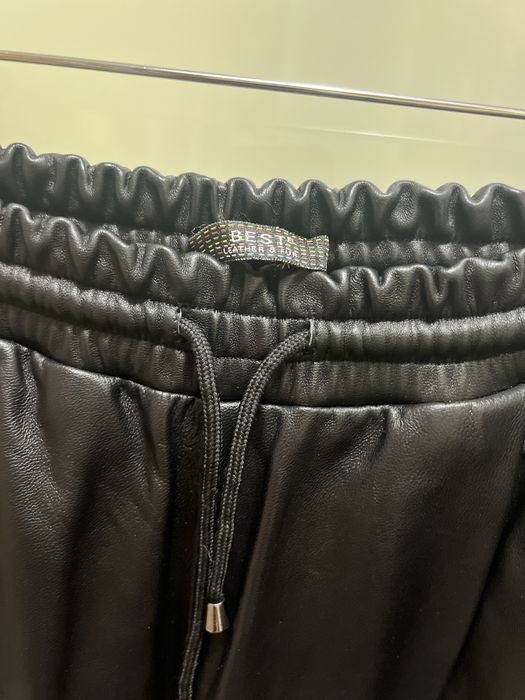 Брюки best штани жіночі натуральна шкіра джогери best