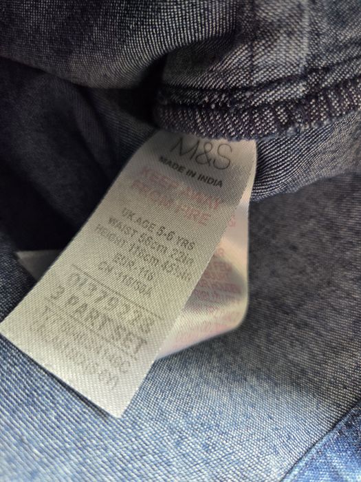 Krótkie spodenki miekki jeans M&S Marks&Spencer r. 116cm 5- 6lat