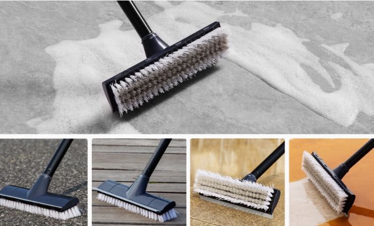 Дековая щетка 2 в 1 с водосгоном