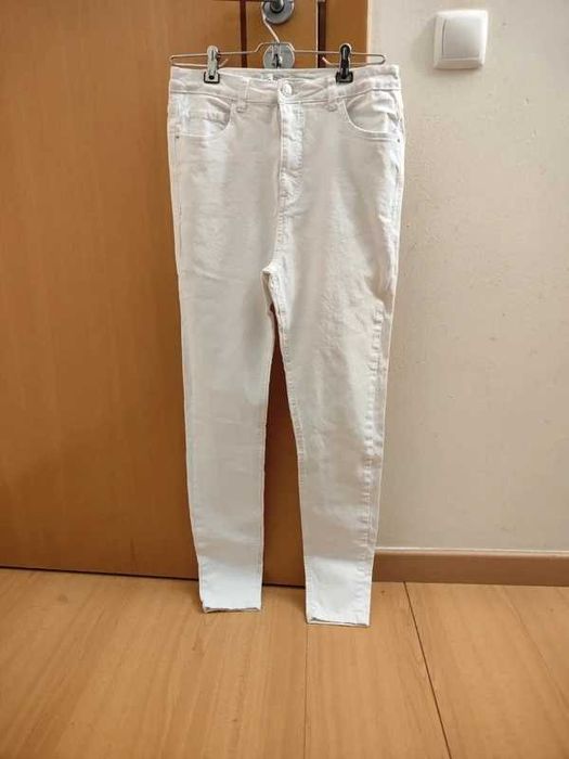 Calças de ganga brancas de mulher, modelo Jessie da coleção Tiffosi Denim