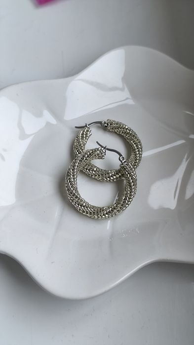 Kolczyki congo srebrne