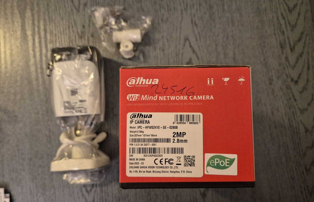 Kamera marki Dahua IPC- HFW5241E-SE-0280B - 1080p, H.265