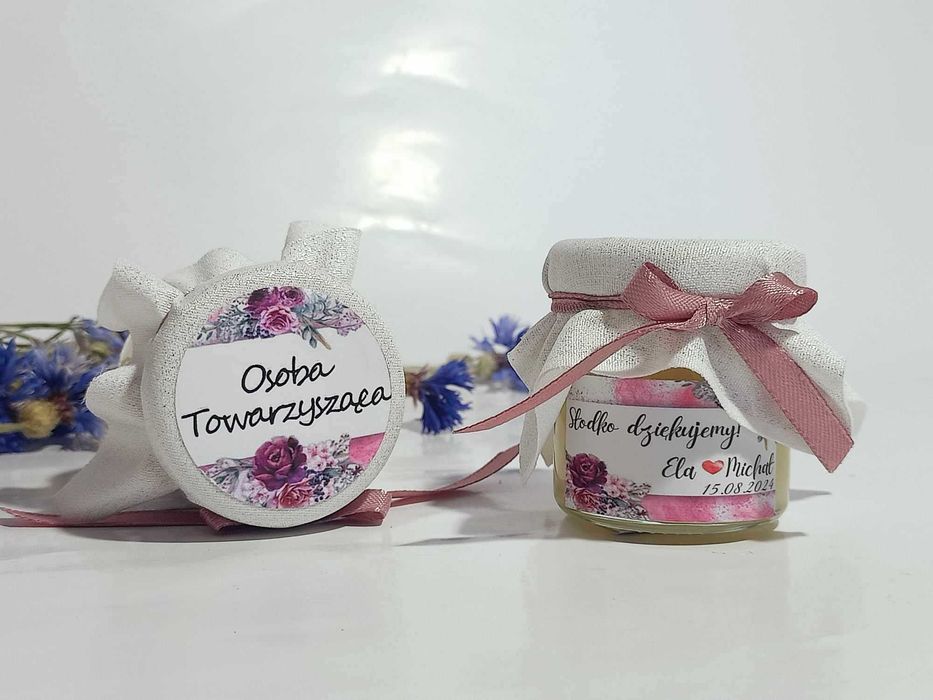 miodki podziękowania dla gości dla klientów miód z logo