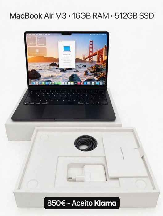 Macbook Air M3 512gb 16 Ram NOVO!