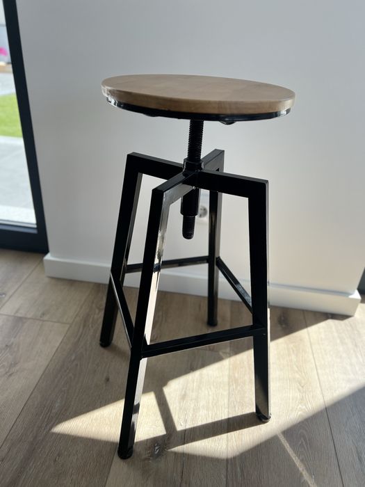 Banco alto madeira e metal Zara Home