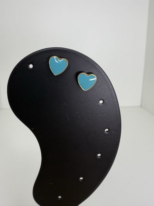 Kolczyki niebieskie serca niebieskie serce