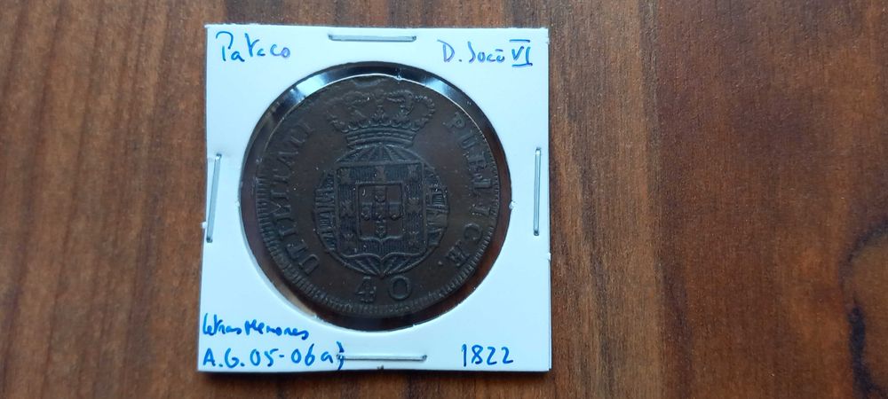 Moeda Pataco 1822 D. João VI