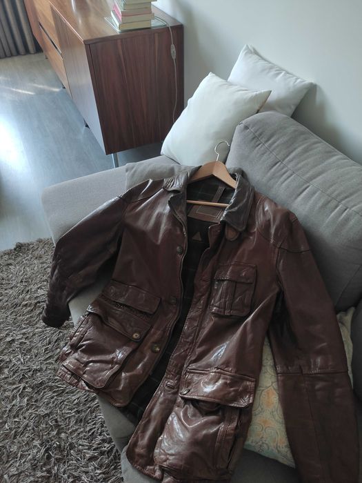 Casaco Massimo Dutti / Pele / Cabedal/ Couro