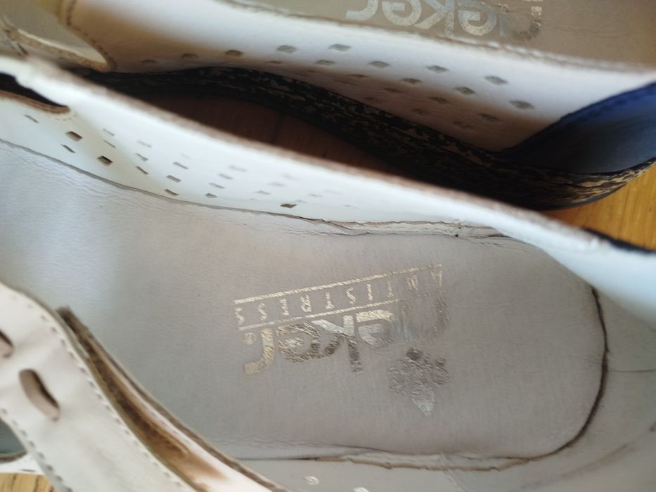 Rieker 41, damskie skórzane mega wygodne buty sandały wkł.26,5 cm