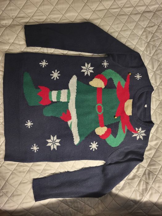 Świąteczny sweter z elfem/ ugly sweater day