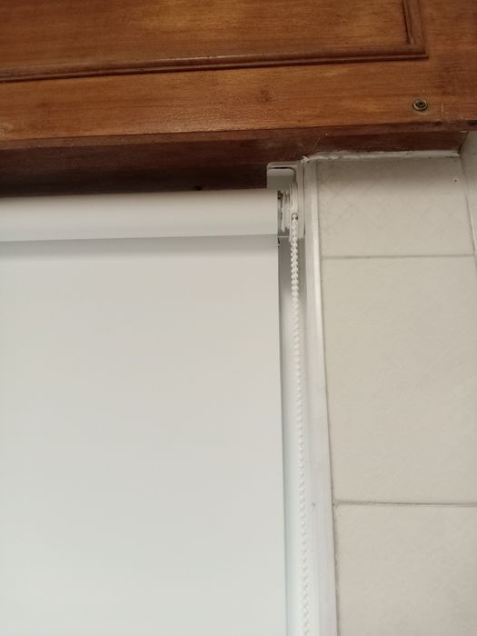 Estores rolo tela translúcida branco como novos