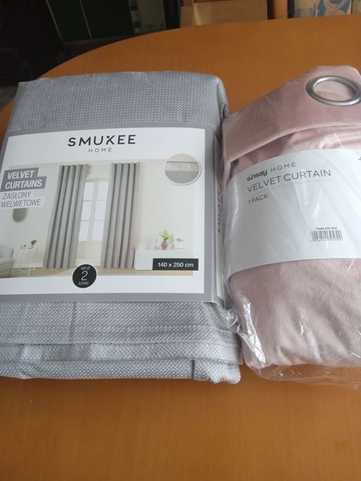 Zasłony welurowe 3 szt.